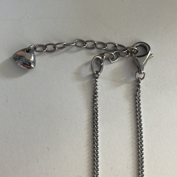 Large Fossil Necklace with Pendant Sterling Silver - Picture 4 of 5